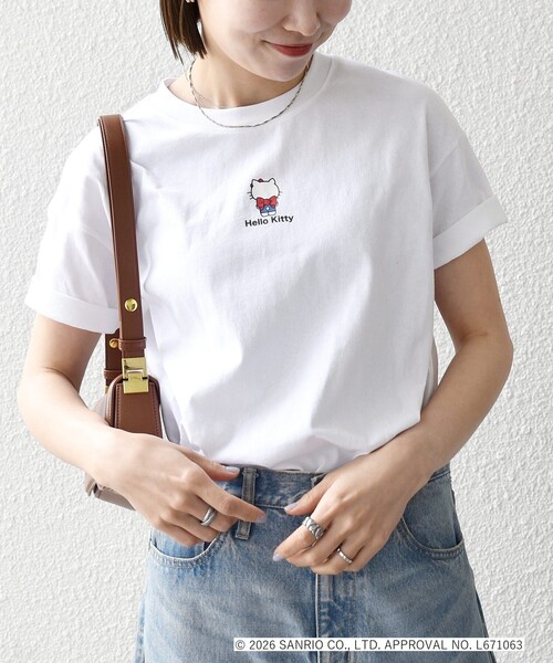 SHIPS any tシャツ 半袖 Hello Kitty × any: ハローキティ プリント
