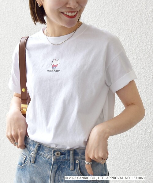 SHIPS any tシャツ 半袖 Hello Kitty × any: ハローキティ プリント