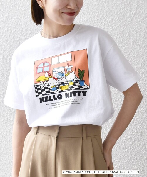 SHIPS any tシャツ 半袖 Hello Kitty × any: ハローキティ プリント