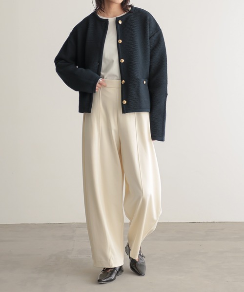 「for/c」 ニットカーディガン L ネイビー レディース_画像6
