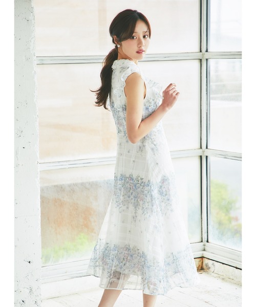 tocco closet（トッコ クローゼット） ワンピース レース襟付きシアー