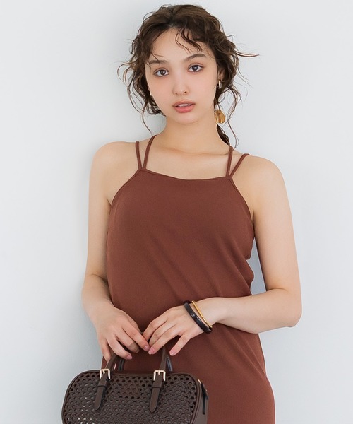 coca（コカ） ワンピース 夏 OUT BRA バッククロスキャミワンピース