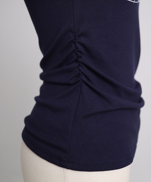 Diable baiser（ディアブルベーゼ） tシャツ 半袖 ロゴ オフショルダー