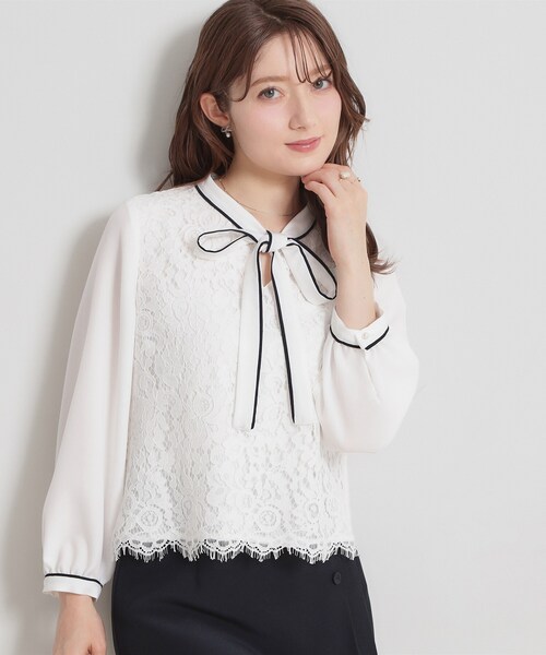 「couture brooch」 長袖ブラウス 40 オフホワイト レディース_画像7