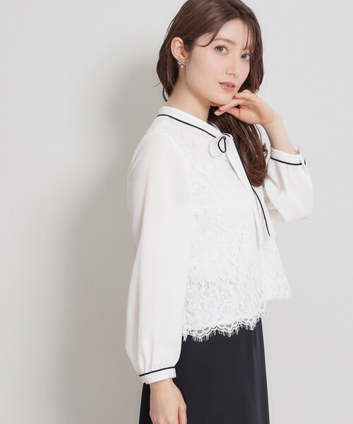 「couture brooch」 長袖ブラウス 40 オフホワイト レディース_画像8
