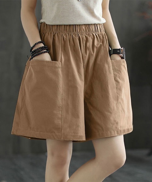 ハーフパンツ パンツ ウエストゴムハーフパンツ レディース : ZOZOTOWN