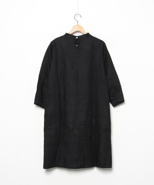 「fog linen work」 長袖ワンピース - ブラック レディース_画像2