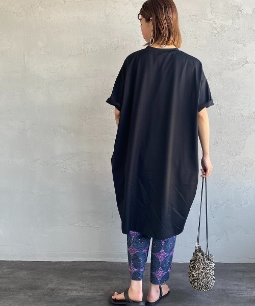 「mizuiroind」 半袖ワンピース F ネイビー レディース_画像8