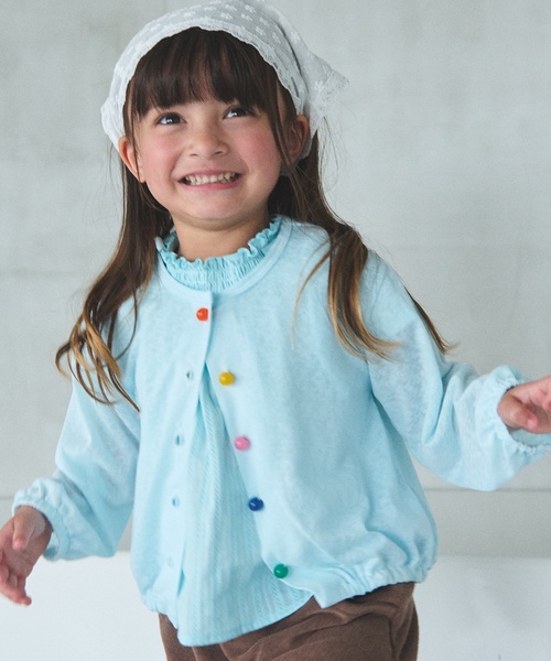 petit main カーディガン 「藤本美貴コラボ」カラフルボタンUVカーデ