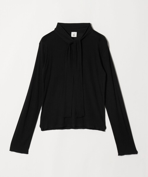 6 tシャツ 「6(ROKU)」コットンリブ タイ ロングスリーブ トップス
