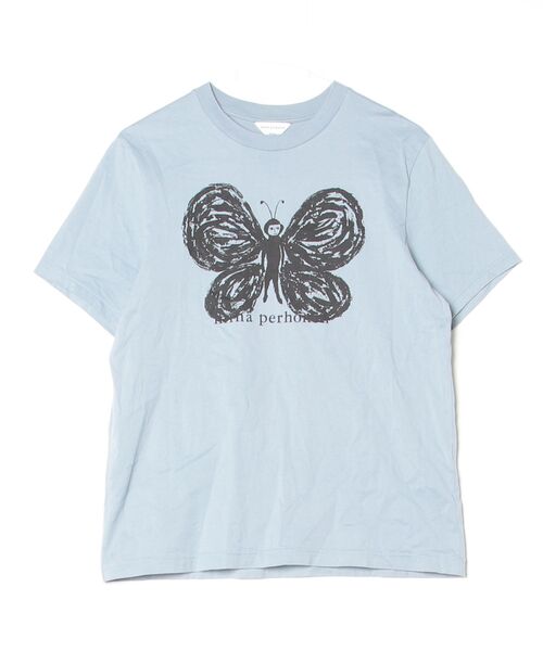 ミナペルホネン　 半袖プルオーバー ライトブルー mina perhonen（ミナペルホネン） 半袖Tシャツ M ブルー レディース