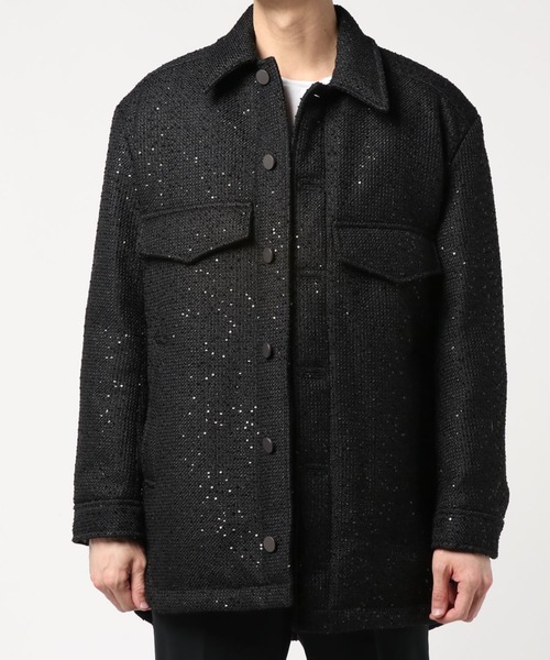 GalaabenD ダウンジャケット ダウン ノーブルツイードダウンシャツ