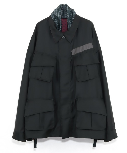 エレファブ ブラック ミリタリージャケット elephant TRIBAL fabrics ジャケット ミリタリージャケット