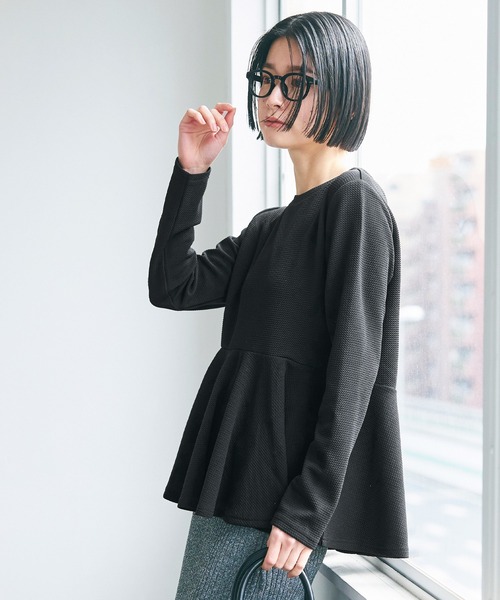 tシャツ スムースポンチ フレアトップス レディース 接触冷感 ポンチTシャツ Tシャツ レディース トップス 無地・(80