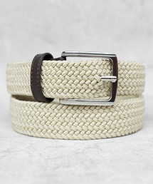 【新品未使用】アドルフォドミンゲス メンズベルト メッシュベルト DOMODOSSOLA】レザーメッシュプレーンベルト｜メンズ