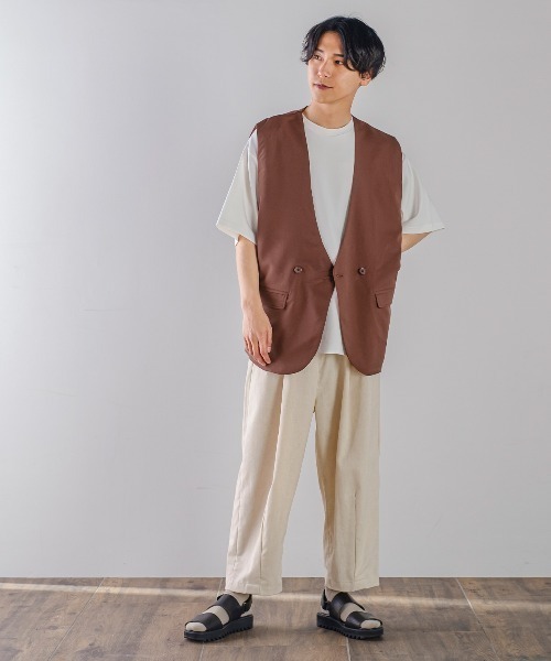 improves ベスト ジレ ラグジュアリーメロウ ノーカラーベスト