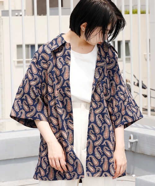 TOWNCRAFT（タウンクラフト） シャツ 半袖 PAISLEY BIG SHIRTS
