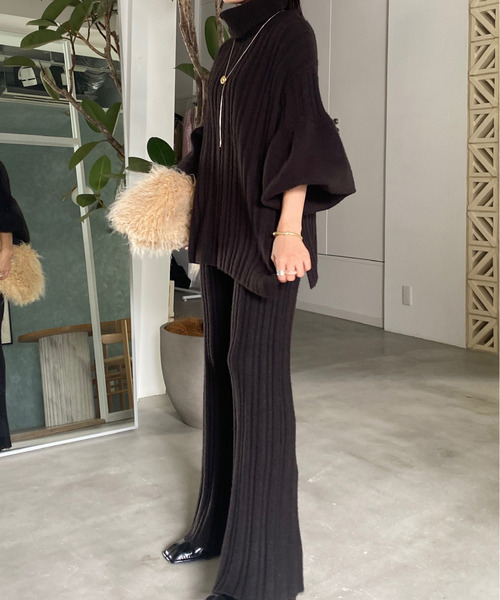 Ameri パンツ FLUFFY LOOSE KNIT PANTS レディース : ZOZOTOWN