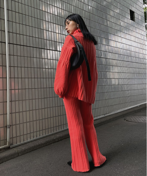トップス andmary Fluffy loose knit Ameri パンツ FLUFFY LOOSE