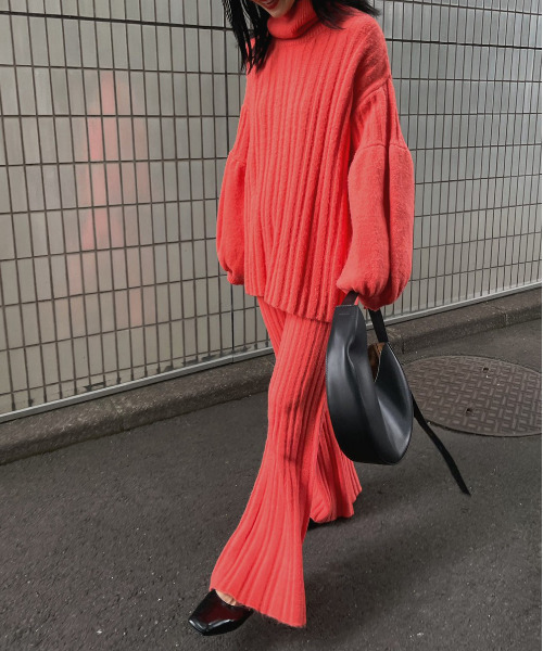 Ameri パンツ FLUFFY LOOSE KNIT PANTS レディース : ZOZOTOWN