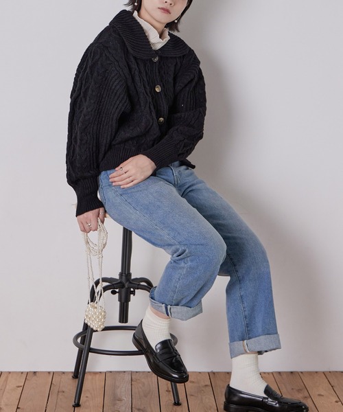 Fashion Letter（ファッションレター） カーディガン ケーブルニット