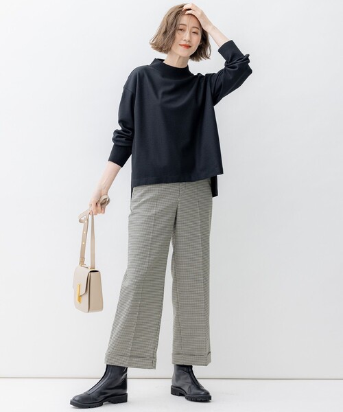 23区 パンツ 「洗える」ガンクラブチェックストレッチ アンクル