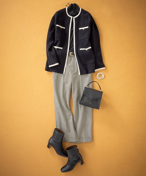 23区（ニジュウサンク） パンツ 「洗える」ガンクラブチェック