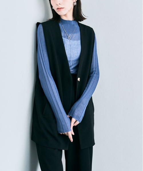 ベスト ジレ ノーカラー ジャケット レディース : ZOZOTOWN