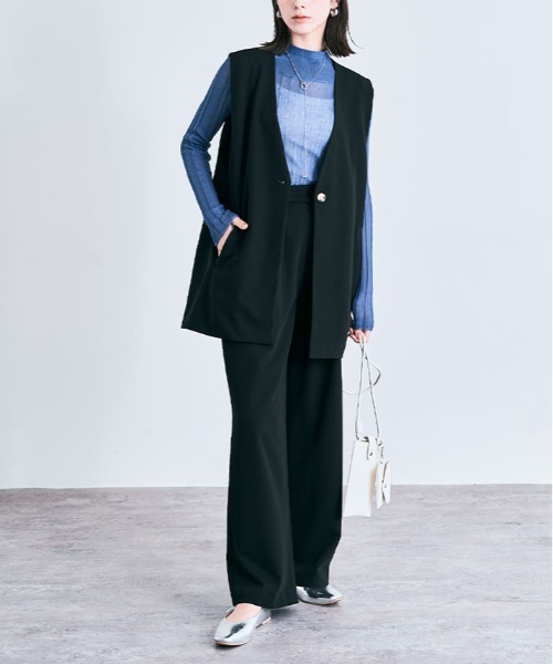 日本未入荷★Karen Millen ノーカラージップアップベスト/ジレ ベスト ジレ ノーカラー ジャケット レディース : ZOZOTOWN