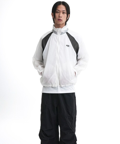 On ウェザージャケット ウィンドブレーカー ホワイト/グレー S OY コート ジャケット 「OY/オーワイ」 MESH HOODIE WIND