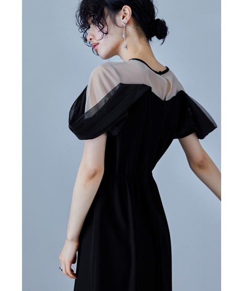 bell sleeve dress niana オフショルダーマーメイド niana（ニアナ） ドレス オフショルダーチュールIラインドレス 結婚式