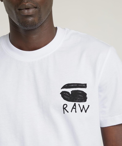 G-STAR RAW tシャツ BURGER BACK PRINT T-SHIRT/バックプリント