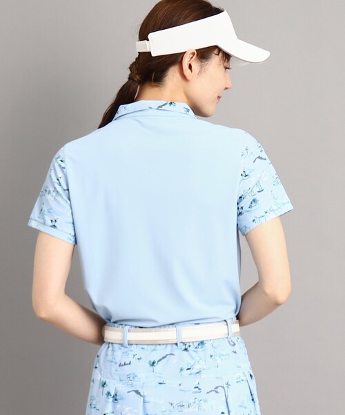adabat tシャツ 「UVカット／防透け」リゾートゴルフデザイン