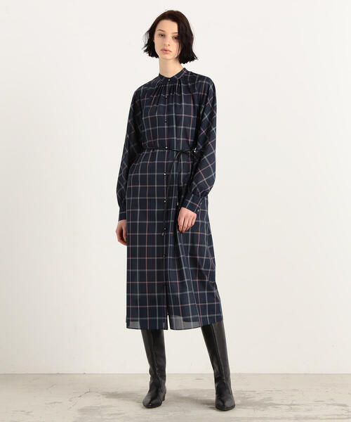 Ballsey ボルジー 長袖ワンピース キュロット ダークグリーン 34 Ballsey ボルジー 長袖ワンピース キュロット ダークグリーン 34