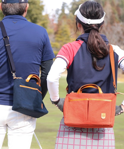 ゴルフ 「HALEINE SPORTS」 帆布＆ヌメ革 ゴルフカートバッグ 日本製 メンズ レディース