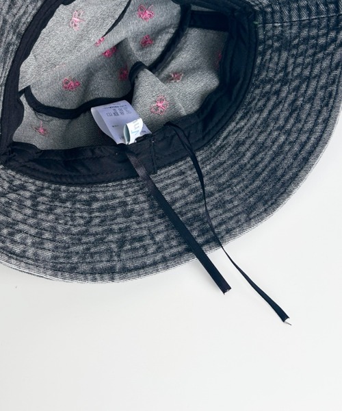 【関税込み】☆LOEWE☆ パウラ イビサ 刺繍デニムバケットハット ロエベ バケットハット（デニム） ブルー - LOEWE
