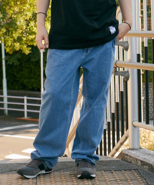 VENCE EXCHANGE ジーンズ ワンタックルーズデニムパンツ メンズ VENCE EXCHANGE ジーンズ ワンタックルーズデニムパンツ メンズ
