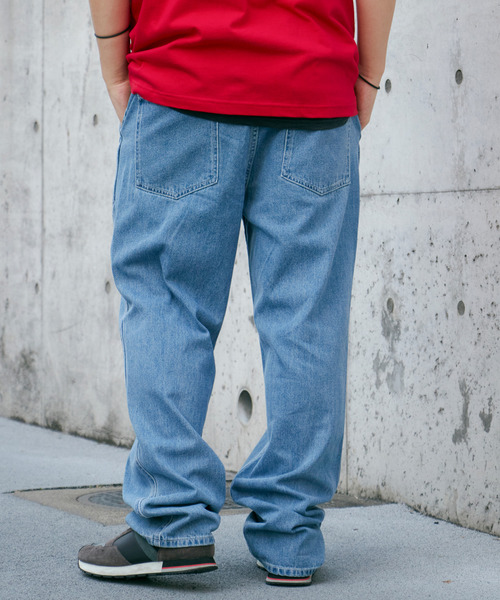 VENCE EXCHANGE ジーンズ ワンタックルーズデニムパンツ メンズ