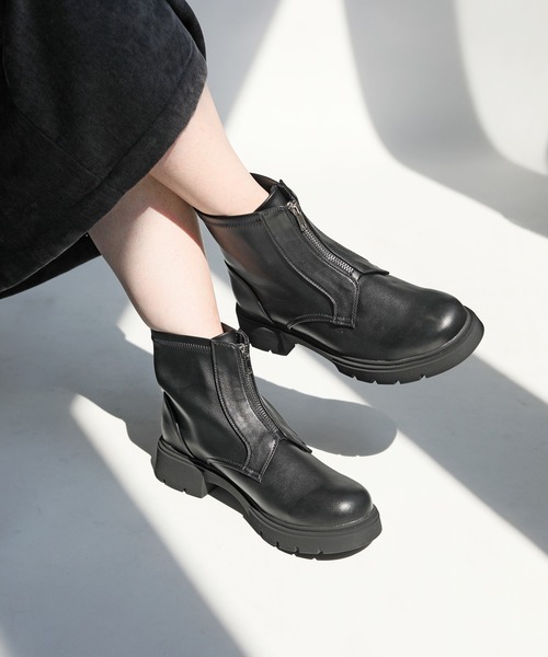 RiiiKa（リーカ） ブーツ 「RiiiKa/リーカ」厚底フロントジップブーツ