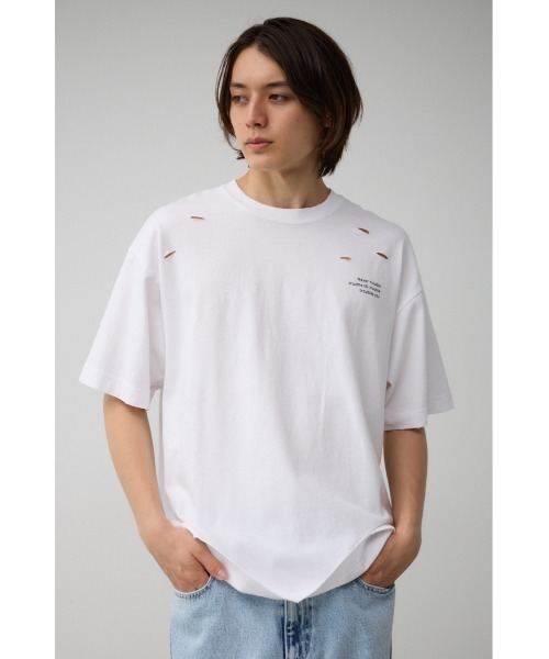 AZUL BY MOUSSY（アズールバイマウジー） tシャツ ピグメントダメージT