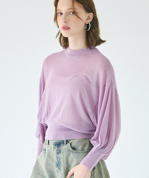 tシャツ バルーン袖シアーニット レディース | coca | 03