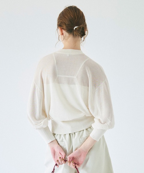 tシャツ バルーン袖シアーニット レディース | coca | 16