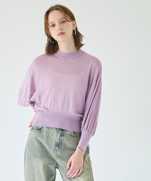 tシャツ バルーン袖シアーニット レディース | coca | 07