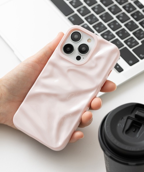 emonique（エモニーク） スマホケース 立体ウェーブ シワ感 iPhone