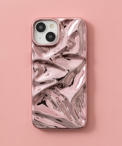 emonique（エモニーク） スマホケース 立体ウェーブ シワ感 iPhone