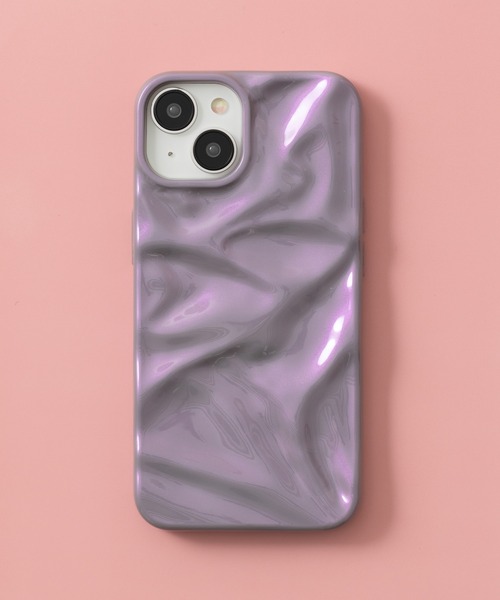 emonique（エモニーク） スマホケース 立体ウェーブ シワ感 iPhone