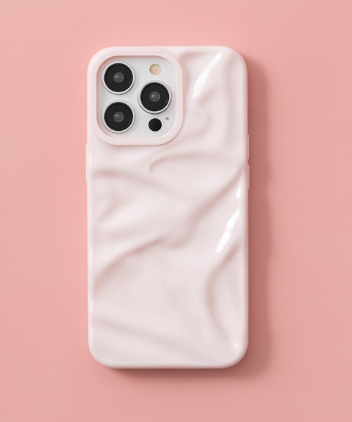 emonique（エモニーク） スマホケース 立体ウェーブ シワ感 iPhone