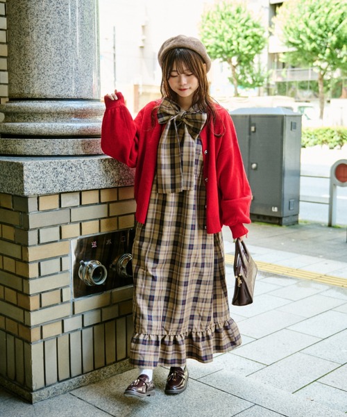 タグ付き新品BLUMARIN華やかカーディガン glamb カーディガン Damaged Flower Cardigan / ダメージ