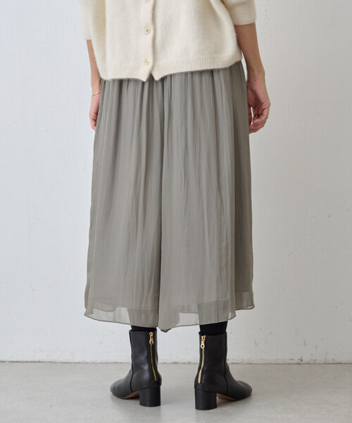 BEARDSLEY パンツ シワシフォンギャザーパンツ レディース