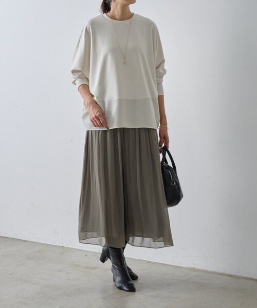 BEARDSLEY パンツ シワシフォンギャザーパンツ レディース